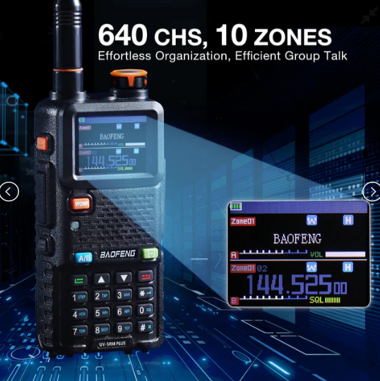 Baofeng - UV-5RH 10w GPS High Power Walkie Talkie 2 way Radio