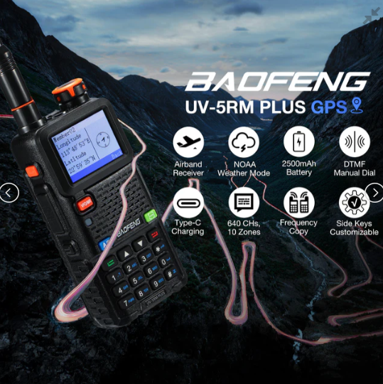 Baofeng - UV-5RH 10w GPS High Power Walkie Talkie 2 way Radio